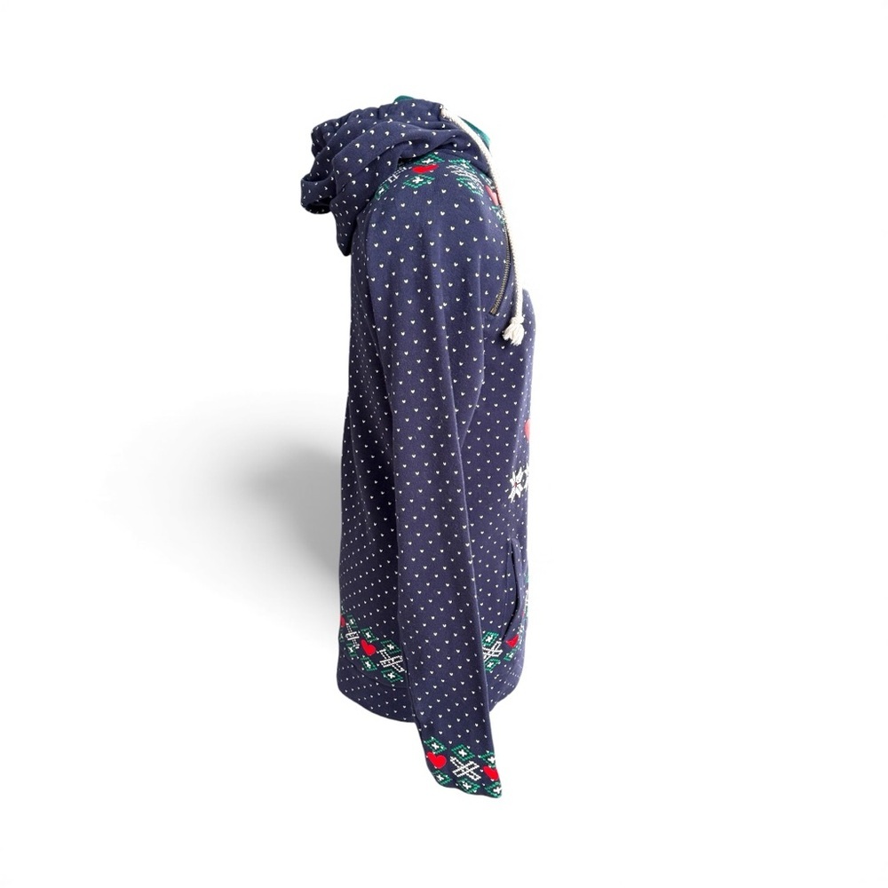 AMPERSAND AVE Navy Hoodie with Reindeer and Heart Design - Picture 5 of 7